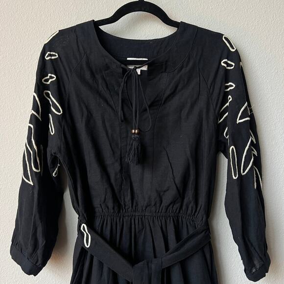 Ciebon 'Eliza' Black Embroidered A-Line Dress Size S - Picture 3 of 7